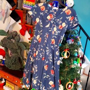 Navy floral dress